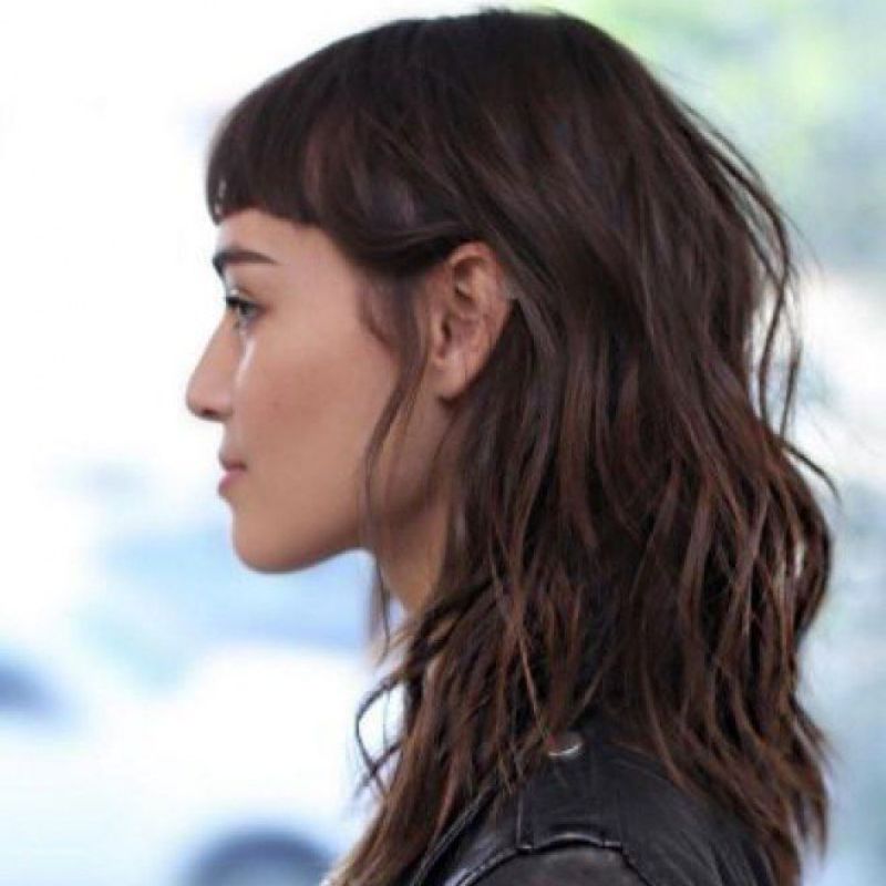 flequillo baby bangs para pelo liso